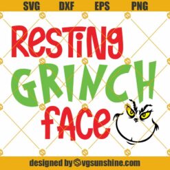 Resting Grinch Face Svg, Resting Grinch Face Png, Mr Grinch face Svg, Christmas Svg File For Cricut Silhouette