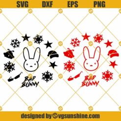 Bad Bunny SVG, Bad Bunny Christmas SVG, Xmas Bad Bunny logo SVG, El Conejo Malo SVG
