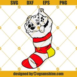 Christmas Sock Dalmatians SVG, Christmas Sock SVG, Dalmatians SVG