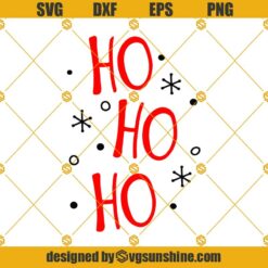 Merry Christmas Ho Ho Ho SVG, Christmas Ball SVG PNG DXF EPS Cut Files