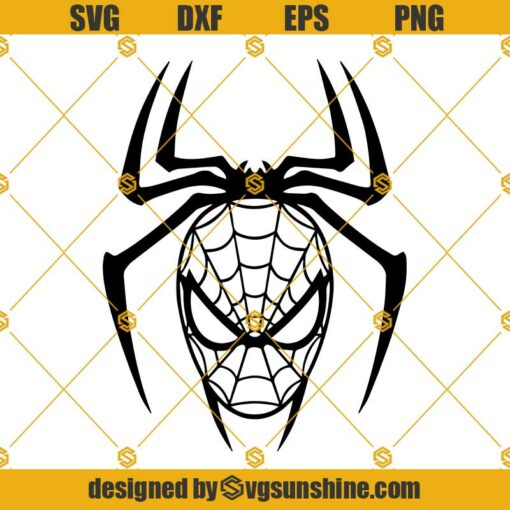 Spiderman SVG, Spiderman Face SVG PNG DXF EPS Cutting Files, Cricut Silhouette