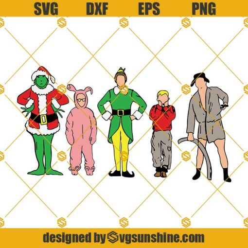 Friends Christmas Movies SVG, Christmas Friends SVG PNG DXF EPS Cut Files For Cricut Silhouette