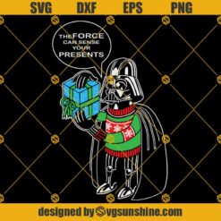Darth Vader Christmas SVG, Star Wars Force Xmas SVG PNG DXF EPS Cricut Silhouette