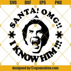 Elf OMG Santa I Know Him Ugly Christmas Sweater PNG Designs For Shirts