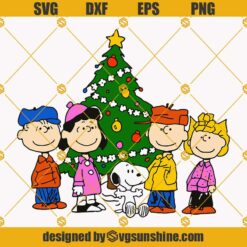 Peanuts Snoopy Christmas SVG PNG DXF EPS Cut Files For Cricut Silhouette