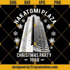 Nakatomi Plaza Christmas Party 1988 SVG, Merry Christmas 1988 SVG, Nakatomi Plaza SVG