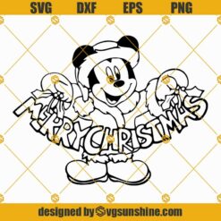 Disney Mickey Merry Christmas SVG