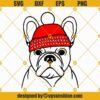 French Bulldog With Hat Winter Christmas SVG