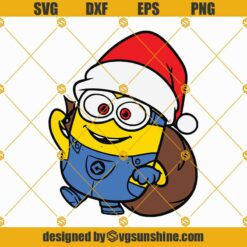 Minion Christmas SVG, Minion Santa Hat SVG PNG DXF EPS Cricut