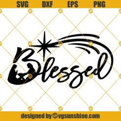 Blessed With Nativity Scene SVG, Blessed SVG, Christmas Ornament SVG
