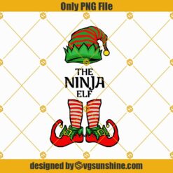 The Ninja Elf Christmas PNG, Elf Hat And Leg PNG, Elf Christmas PNG