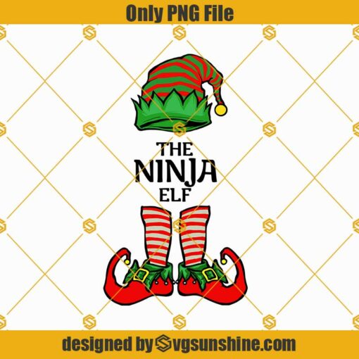 The Ninja Elf Christmas PNG, Elf Hat And Leg PNG, Elf Christmas PNG