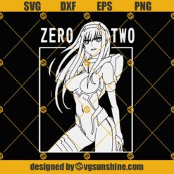 Zero Two SVG, Darling in the Franxx SVG PNG DXF EPS Cricut