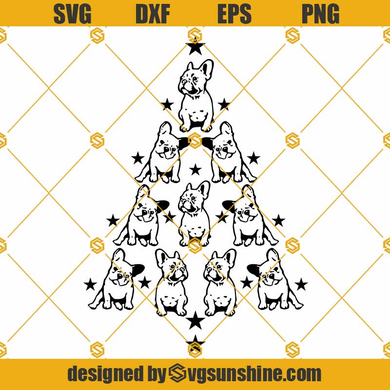 Frenchie Christmas SVG, Christmas French Bulldog SVG, Dog Christmas