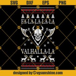 Valhalla Ugly Christmas Sweater SVG PNG DXF EPS Cut Files For Cricut Silhouette
