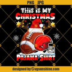 This Is My Christmas Pajama Shirt Football Christmas PNG Designs For Shirts