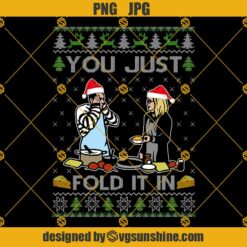 You Just Fold It In Ugly Christmas Sweater PNG, Schitts Creek PNG, Moira Rose PNG, David Rose PNG, Christmas Cooking PNG