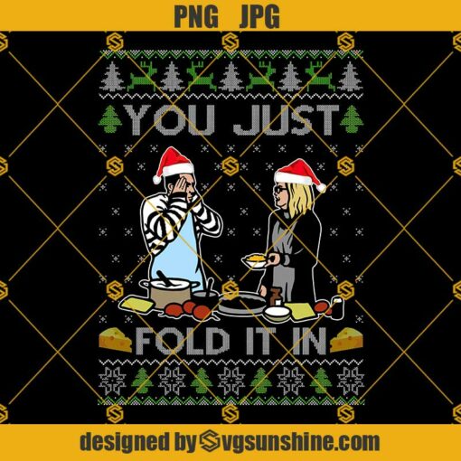You Just Fold It In Ugly Christmas Sweater PNG, Schitts Creek PNG, Moira Rose PNG, David Rose PNG, Christmas Cooking PNG