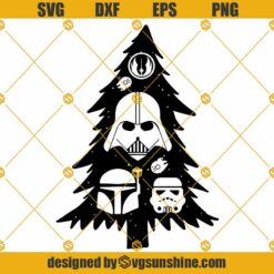 Star Wars Christmas Tree SVG, Darth Vader Christmas Tree SVG, Christmas Tree SVG