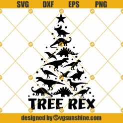Tree Rex SVG, Dinosaur Christmas Tree SVG, Christmas Dinosaur SVG, Christmas Tree SVG