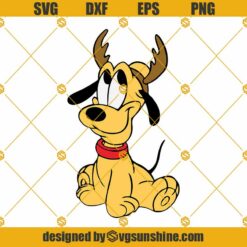 Disney Pluto Dog Valentine SVG, I Love You With All My Heart SVG, Pluto SVG, Dog Lover SVG, Valentines Day SVG