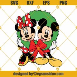 Christmas Mickey Minnie Mouse SVG, Mickey Mouse Christmas SVG, Mickey Minnie Mouse SVG PNG DXF EPS Cricut Silhouette