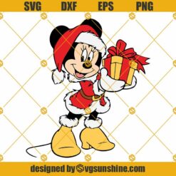 Christmas Minnie Mouse Svg, Minnie Mouse Santa Christmas Svg, Minnie Mouse Santa Hat Svg
