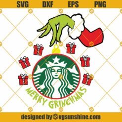 Grinch Hand Holding Starbucks Logo Svg, Grinch Hand Svg, Grinch Starbucks Cup Svg, Merry Grinchmas Svg