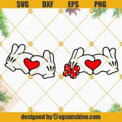 Mickey Minnie Love Hands SVG Bundle, Valentines Hands SVG, Disney Love SVG, Valentines SVG