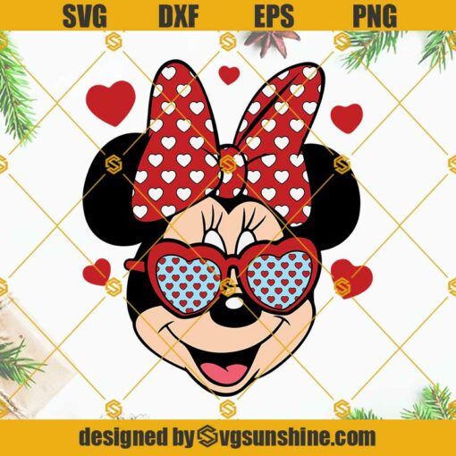 Minnie Mouse Valentines Day SVG, Minnie Mouse SVG, Minnie Love SVG, Valentines SVG