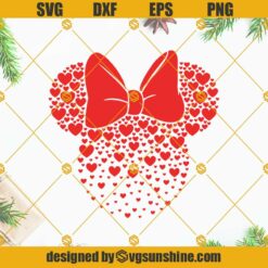 Minnie Mouse Hearts SVG, Minnie Valentines Day SVG, Valentines SVG, Minnie Mouse SVG, Valentine SVG