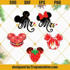 Disney Valentines SVG Bundle, Mouse Head Valentines Day Hearts SVG, Valentines SVG