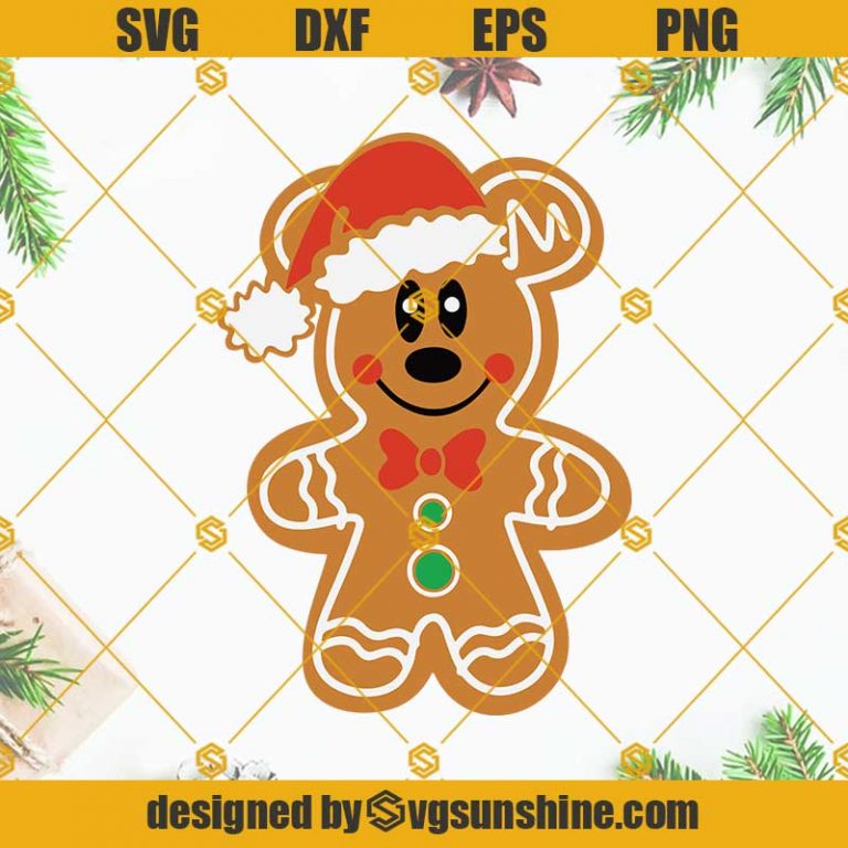 Mickey Gingerbread SVG, Christmas SVG, Mickey SVG, Gingerbread SVG PNG