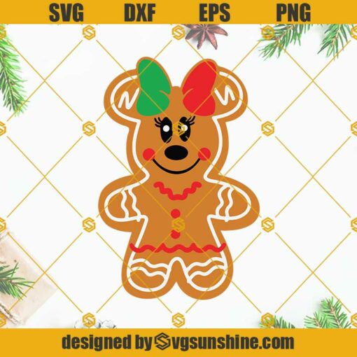 Minnie Gingerbread SVG