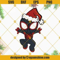 Spider Man Santa Hat Christmas SVG, Spider Man Santa Claus SVG PNG DXF EPS Cricut