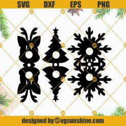 Christmas Lollipop Holder Bundle SVG PNG DXF EPS Cut Files For Cricut Silhouette