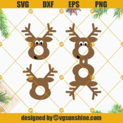 Reindeer Lollipop Holders SVG, Reindeer Lollipop SVG, Reindeer Christmas SVG File for Cricut Silhouette
