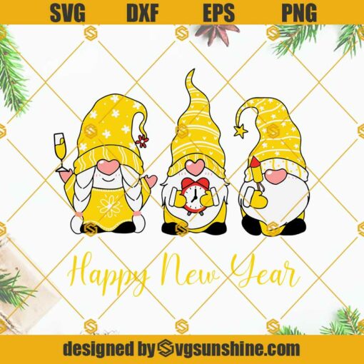 Gnome Happy New Year 2022 SVG, Happy New Year 2022 SVG, Gnome SVG