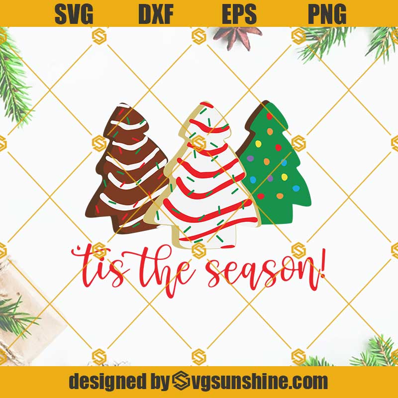 Christmas Tree Cake SVG, Little Debbie Tis The Season SVG PNG DXF EPS