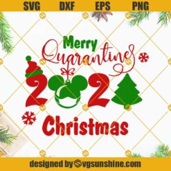 Merry Quarantine 2021Christmas SVG PNG DXF EPS Cut Files For Cricut Silhouette