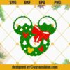 Mickey Minnie Mouse Heads Christmas Wreath SVG