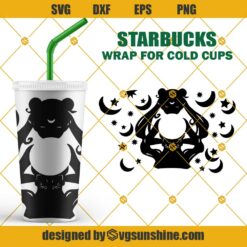 Moon Girl Starbucks Coffee SVG, Sailor Moon SVG Full Wrap Starbucks Cup SVG PNG DXF EPS Cut Files For Cricut Silhouette