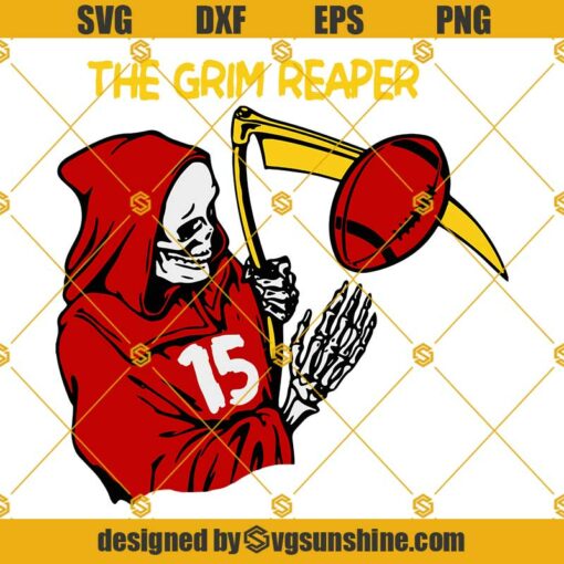 When it's Grim Be the Grim Reaper SVG, Andy Reid SVG, Kansas City Chiefs Svg, Mahomes Svg, KC Svg