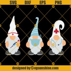 Nurse Gnomes SVG, Doctor Gnomes SVG, Medical Gnomes SVG, Healthcare Mask Gnome SVG, Three Gnomes SVG