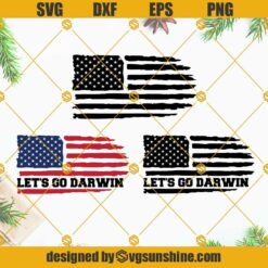 Let’s Go Darwin Usa Flag SVG PNG DXF EPS Cut Files For Cricut Silhouette