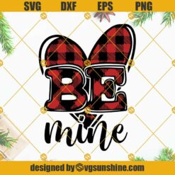 Be Mine SVG PNG, Buffalo Plaid Be Mine Valentine SVG, Valentines Day SVG