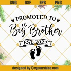 Promoted To Big Brother EST 2022 SVG, Big Brother SVG, Family SVG, Pregnancy SVG, New Baby SVG, Baby SVG