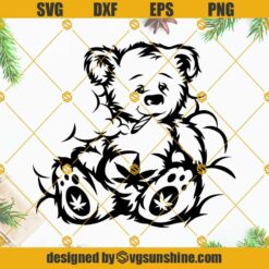 Bear Smoking Cannabis SVG, Bear Smoking Weed SVG, Bear SVG, Cannabis SVG