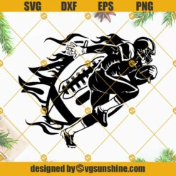 Football Player Cut Files SVG PNG DXF EPS For Cricut Silhouette