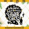 Stoner Chick SVG, Afro Girl Smoking Weed SVG